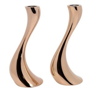 George Jensen Cobra Collection Copper Candle Stick Holders